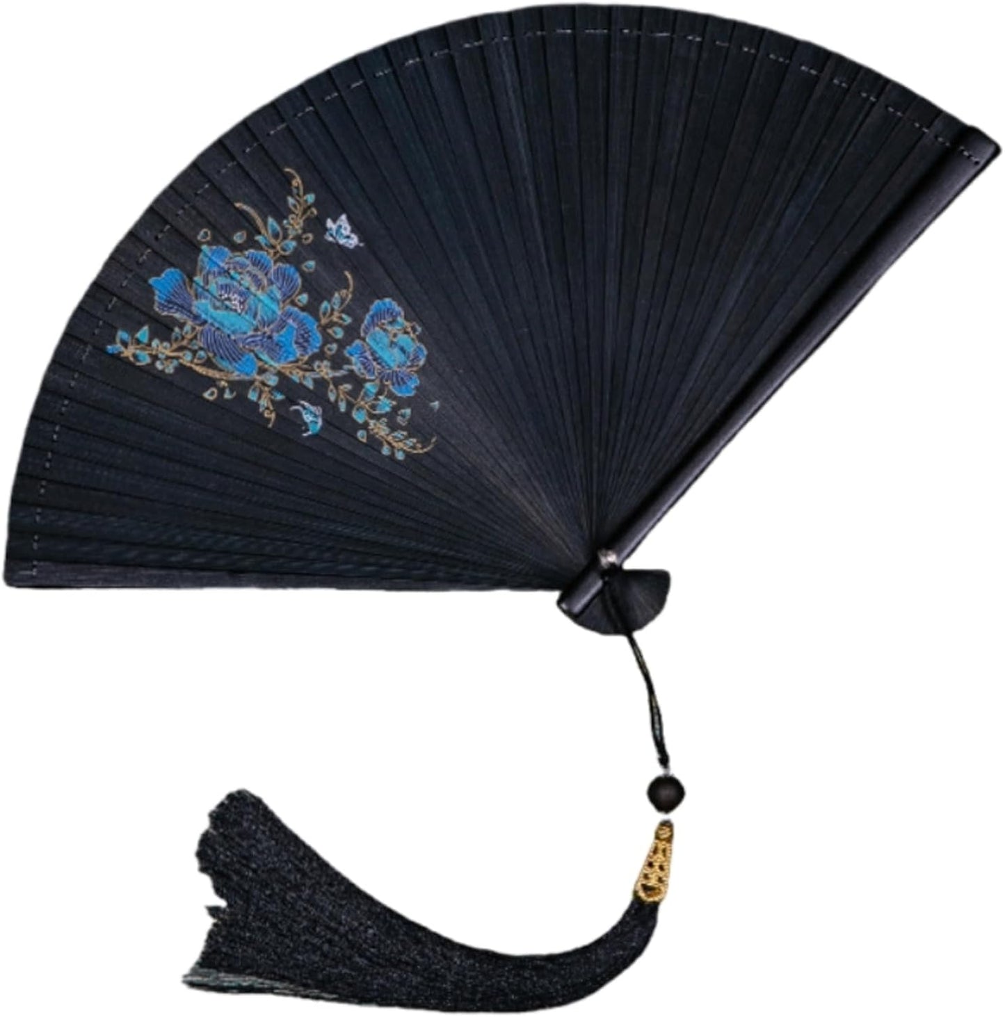 SSDH Bamboo Foldable Hand Fan, Handheld Folding Fan for Women