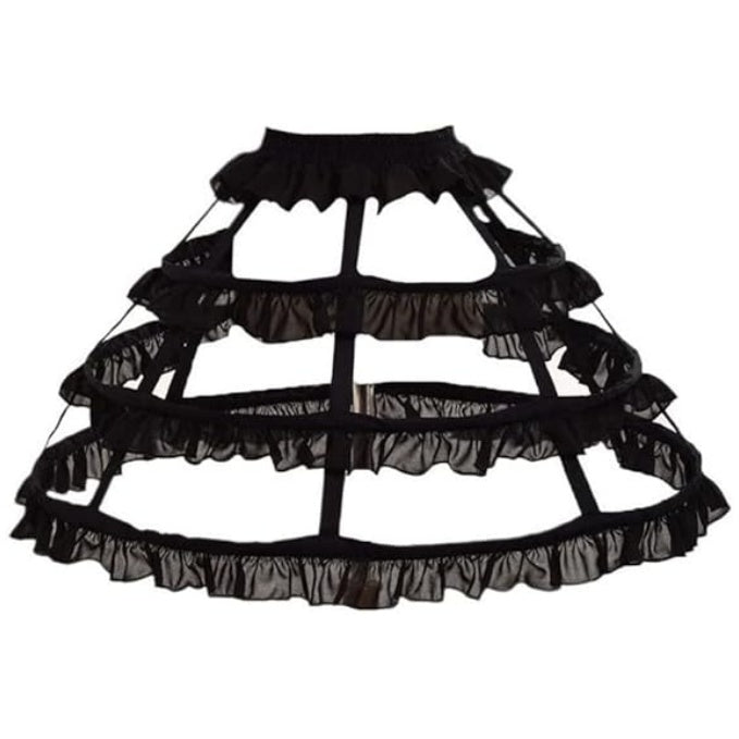 SSDH Girls Lolita Hollow Lotus Leaf Lace Bird Cage Fish Bone Skirt