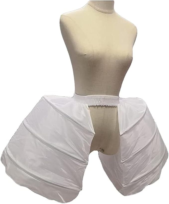SSDH 3 Hoop Bustle Cages Skirt Victorian Rococo Dress Pannier White