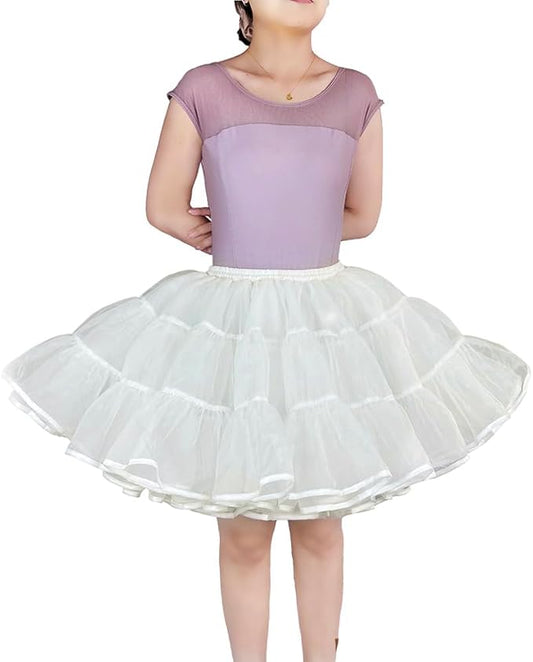 SSDH 4 Layers Lolita Underskirt Medium-High Volume Hoopless Petticoat
