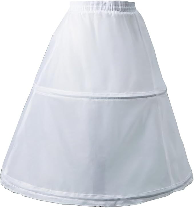 SSDH Girls Petticoat Wedding Flower Girls Underskirt Hoop Wedding Dress Lining Ballet Skirt A Line Crinoline for Women White