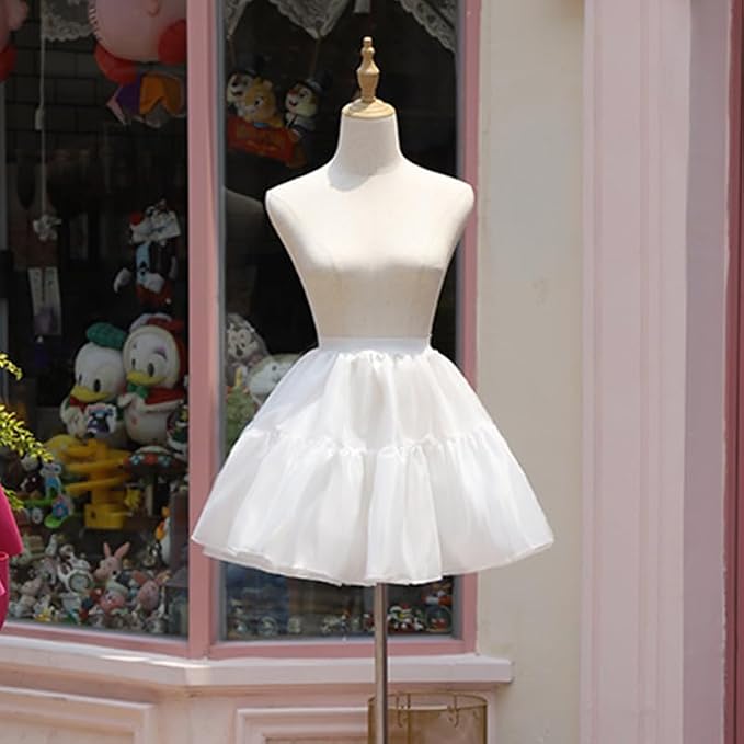 SSDH Women's Petticoat Crinoline Tulle Skirt Hoopless Skirt Tutu Half Slips for Dresses Underskirt Wedding Prom Dress