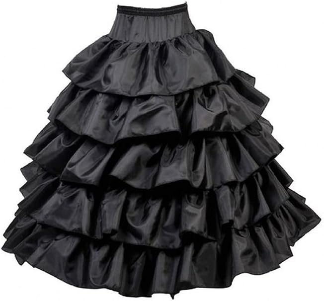 SSDH 4 Hoop Crinoline Petticoat for Wedding Dress 5 Ruffles Layers Ball Gown Half Slips Underskirt