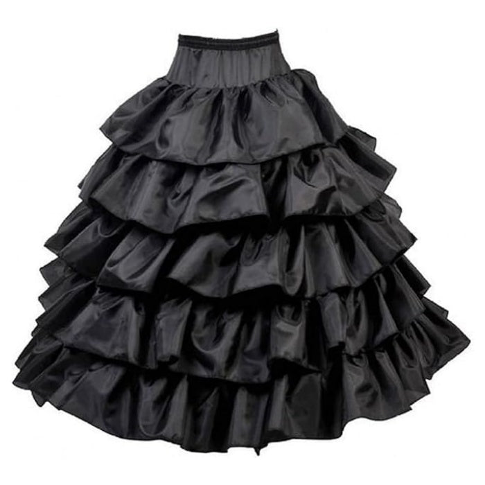 SSDH 4 Hoop Crinoline Petticoat for Wedding Dress 5 Ruffles Layers Ball Gown Half Slips Underskirt