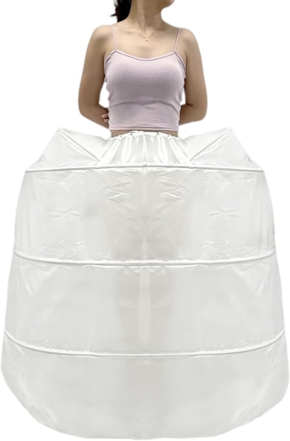SSDH Women's Elizabeth Rococo Double Side Petticoat Crinoline Pannier for Victorian Prom Medieval Dress White
