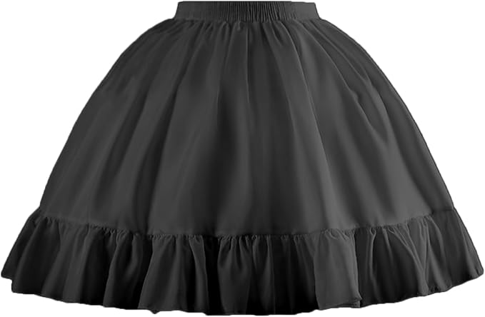 SSDH Women Crinoline Short Petticoat 2 Hoops Victorian Skirt