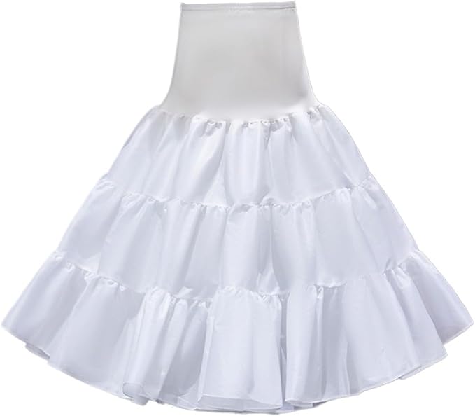 SSDH Women's Petticoat Crinoline Tulle Skirt Hoopless Skirt Tutu Half Slips for Dresses Underskirt Wedding Prom Dress