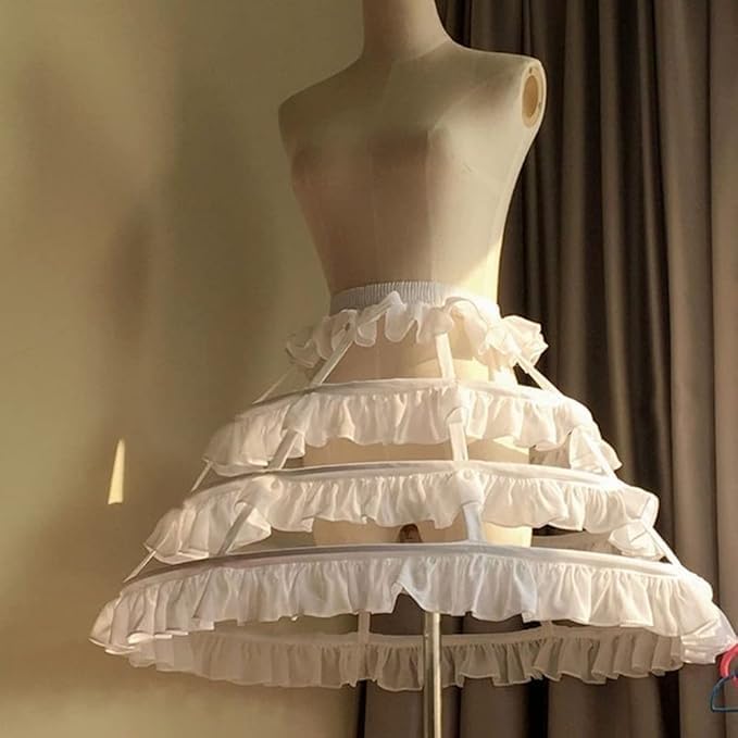 SSDH Girls Lolita Hollow Lotus Leaf Lace Bird Cage Fish Bone Skirt