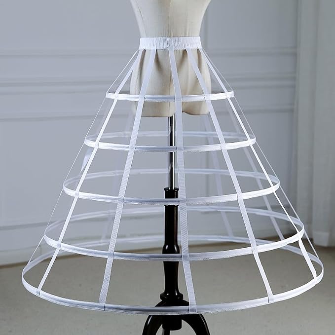 SSDH 5Hoops Bustle Victorian Petticoat for Women Wedding Dress
