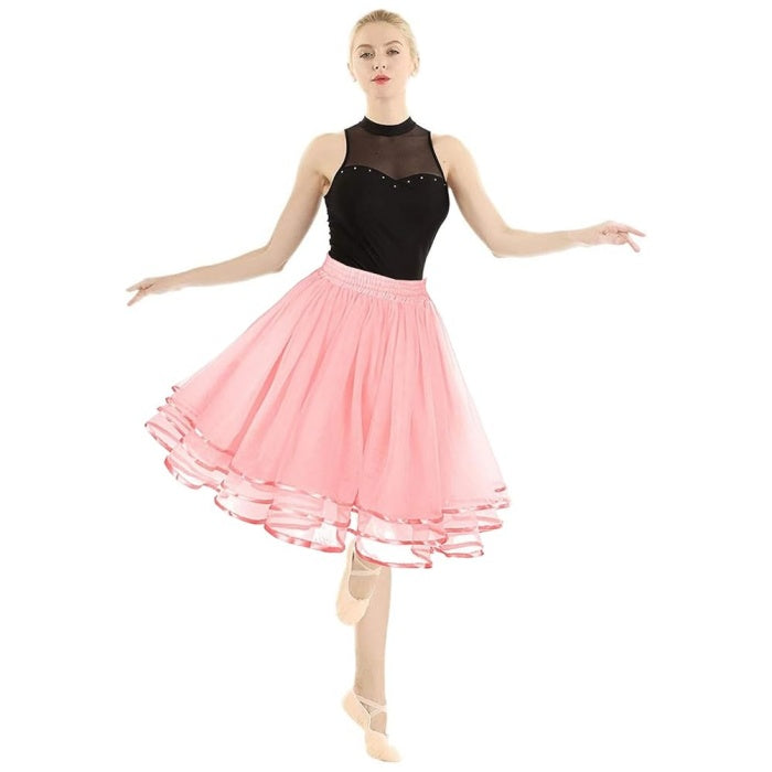 SSDH 3 Layers Puffy Tulle Petticoat Girls Tutu Skirts for Ballet Skirt