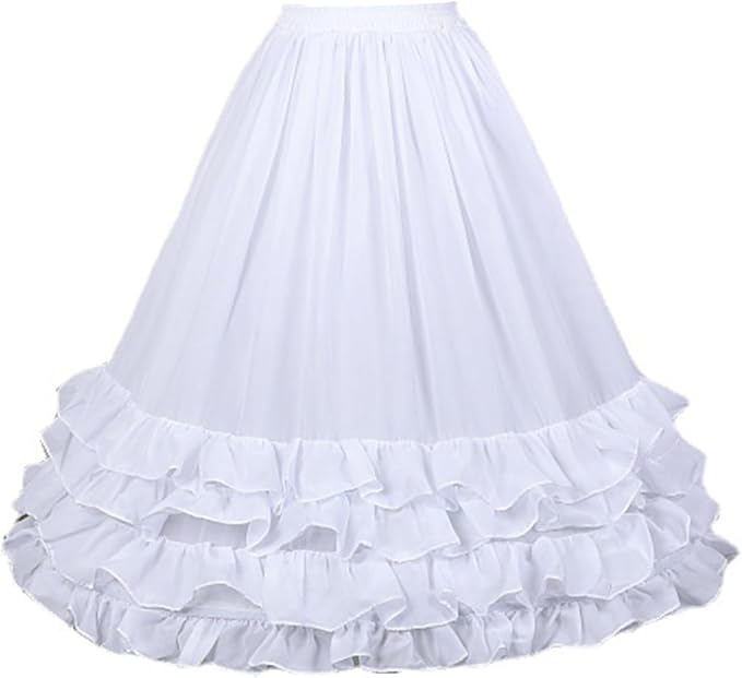 SSDH Women Crinoline Petticoat Cage 2 Hoops Skirt Short Half Slip Underskirt for Girls Lolita Cosplay Wedding Bridal Dress