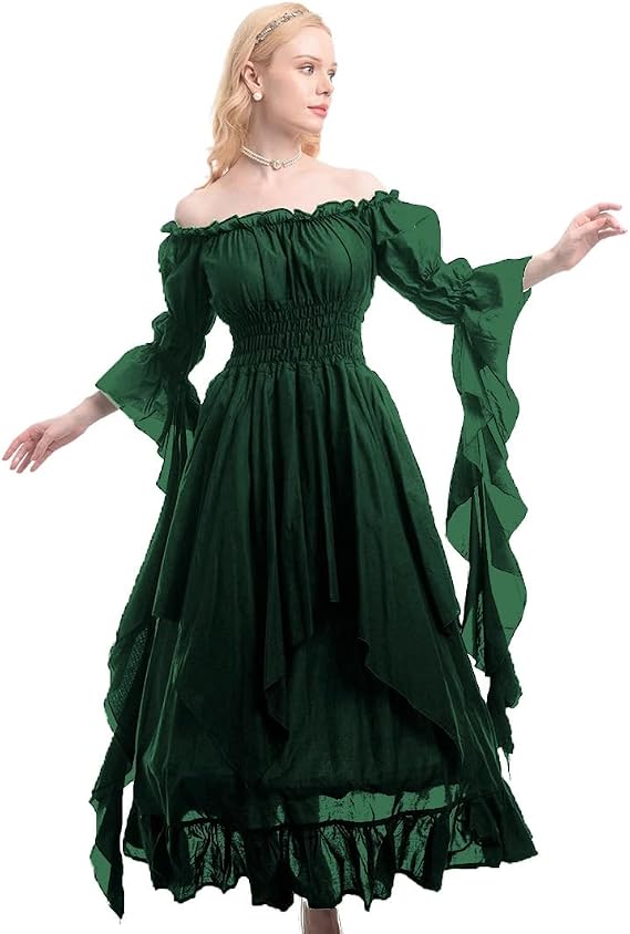 SSDH Victorian Dress Renaissance Costume for Women Gothic Fairy Witch Dress Medieval Wedding Dress