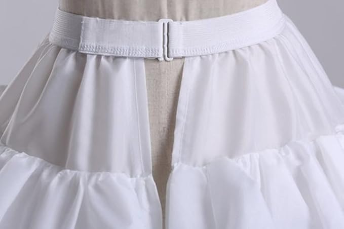 SSDH 4 Hoop Crinoline Petticoat for Wedding Dress 5 Ruffles Layers Ball Gown Half Slips Underskirt
