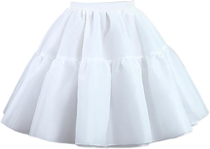 SSDH Women's Petticoat Crinoline Tulle Skirt Hoopless Skirt Tutu Half Slips for Dresses Underskirt Wedding Prom Dress