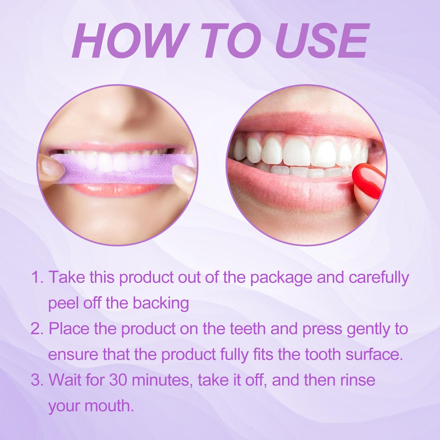 Purple Teeth Whitening Strips Color Correcting Sensitive Teeth 14 Strips