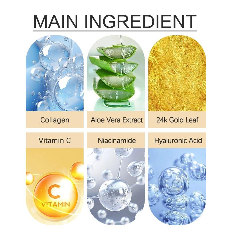 24K Gold Collagen Eye Mask – Firming Under Eye Patches for Dark Circles & Fine Lines