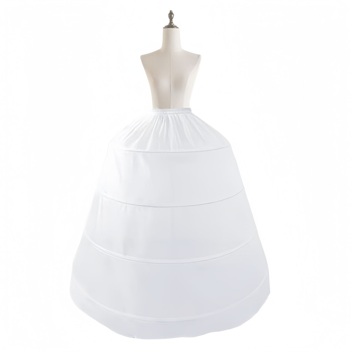 SSDH Women 4 Hoop A-line Petticoat Skirt White