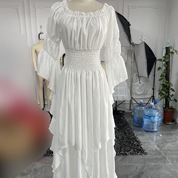 SSDH Victorian Dress Renaissance Costume for Women Gothic Fairy Witch Dress Medieval Wedding Dress