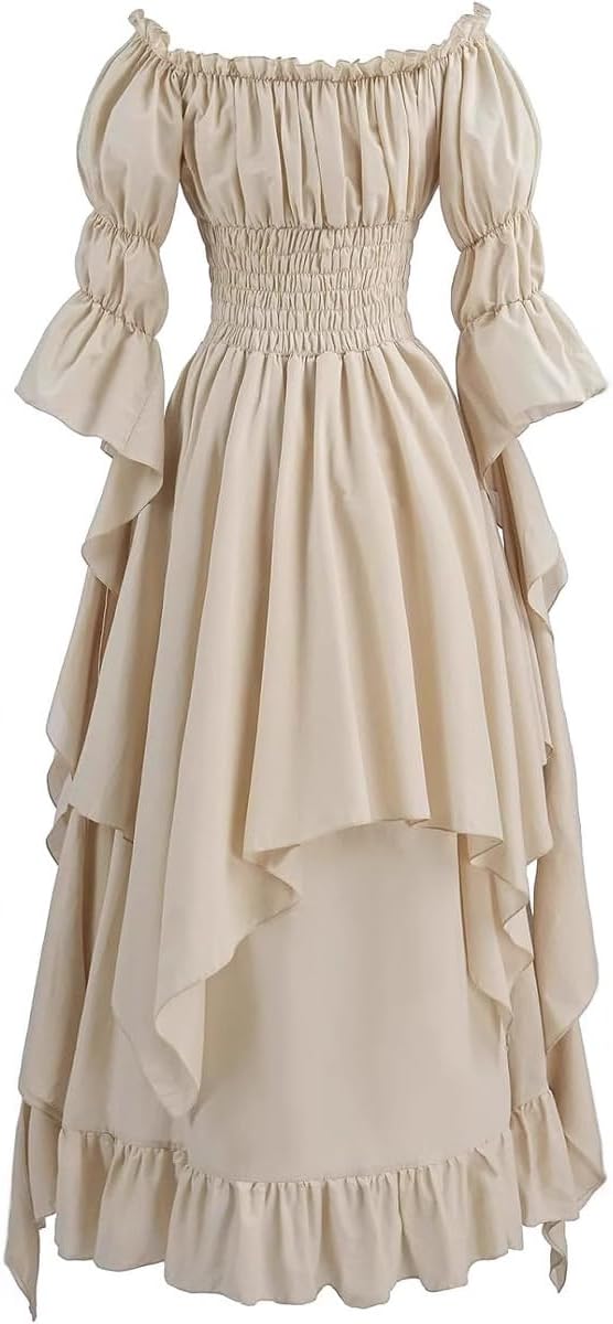 SSDH Victorian Dress Renaissance Costume for Women Gothic Fairy Witch Dress Medieval Wedding Dress