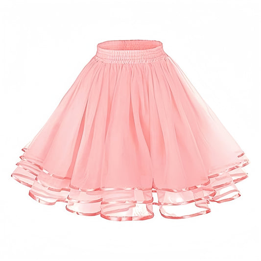 SSDH 3 Layers Puffy Tulle Petticoat Girls Tutu Skirts for Ballet Skirt