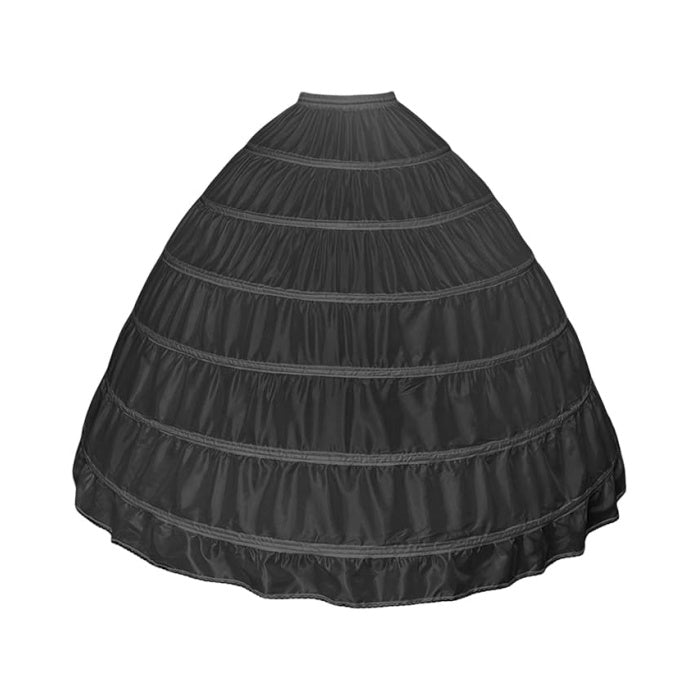 SSDH 6 Hoops Crinoline Petticoat for Women, A-line Skirt Slips Long Underskirt for Wedding Dress Bridal Gown
