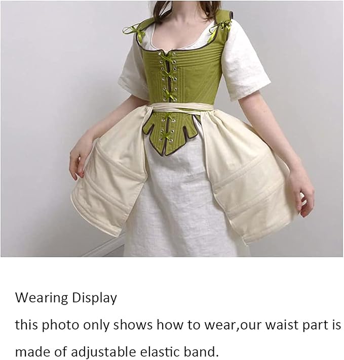 SSDH 3 Hoop Bustle Cages Skirt Victorian Rococo Dress Pannier White