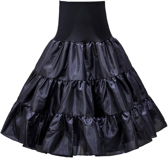 SSDH Women's Petticoat Crinoline Tulle Skirt Hoopless Skirt Tutu Half Slips for Dresses Underskirt Wedding Prom Dress