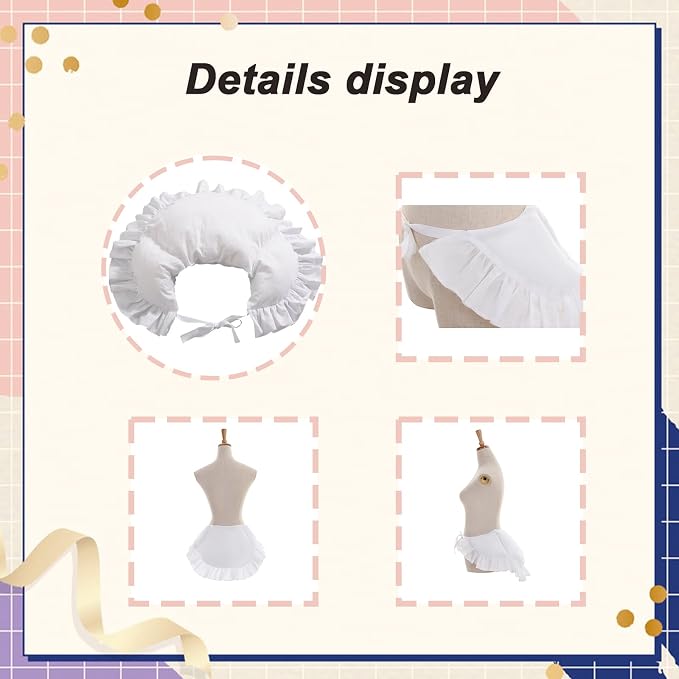 SSDH 18th Century Elizabethan Rump Pad White for Victorian Dress