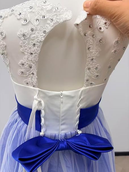 SSDH Girls Lace Princess Dress for Birthday Party Wedding Bridesmaid Prom Formal Ball Gown Puffy Tulle Dresses
