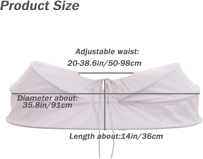 SSDH Elizabeth Rococo Dress Hoop Pannier Crinoline for Women White