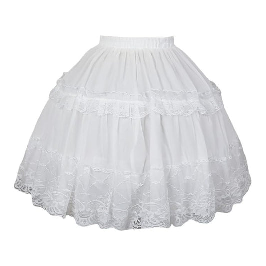 SSDH Women 2 Hoops Crinoline Short Lolita Petticoat White