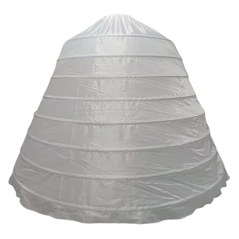 SSDH Women's Hoops Petticoat Crinoline Underskirt, A-Line Floor-Length Adjustable Waist Slip for Wedding Dress