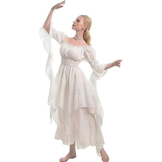 SSDH Victorian Dress Renaissance Costume for Women Gothic Fairy Witch Dress Medieval Wedding Dress