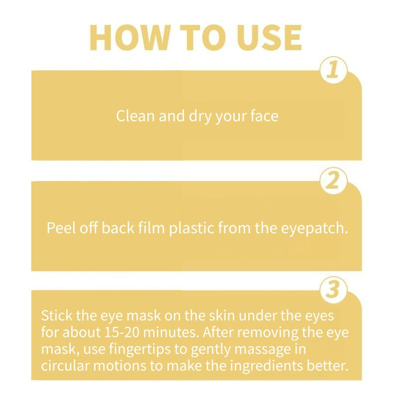 24K Gold Collagen Eye Mask – Firming Under Eye Patches for Dark Circles & Fine Lines