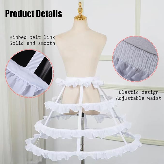 SSDH Girls Lolita Hollow Lotus Leaf Lace Bird Cage Fish Bone Skirt
