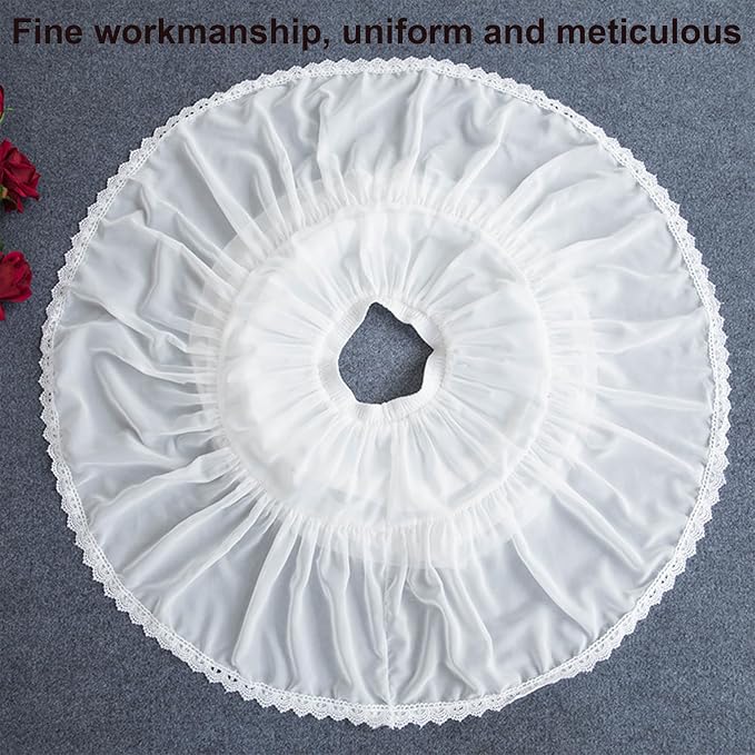 SSDH Women Chiffon Short Crinoline Petticoat Cage 2 Hoops Skirt