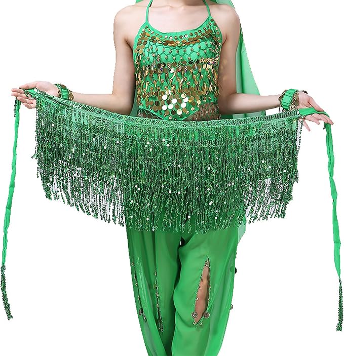 SSDH Sequin Tassel Skirt Glitter Sparkly Fringe Belly Dance Hip Scarf Skirts Rave Party Belts Costume for Women