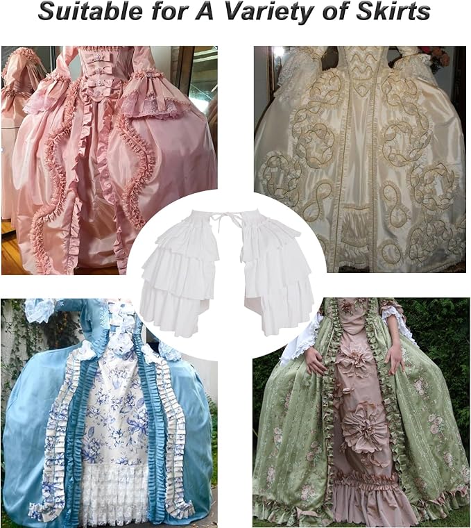 SSDH Baroque Pannier Petticoat Rococo Bustle Hoops Ruffled Cages Skirt Cosplay Lolita Underskirt Crinoline for Women