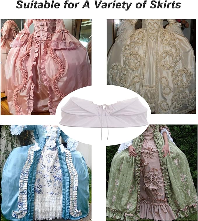 SSDH Elizabeth Rococo Dress Hoop Pannier Crinoline for Women White