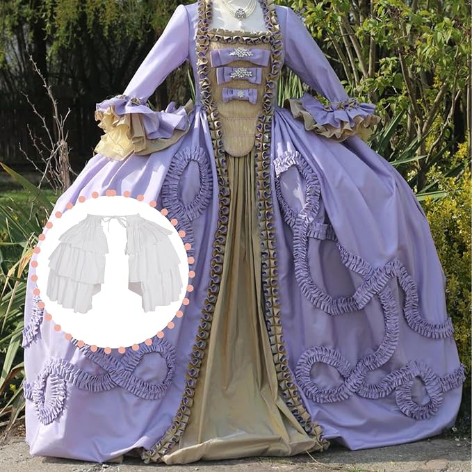 SSDH Baroque Pannier Petticoat Rococo Bustle Hoops Ruffled Cages Skirt Cosplay Lolita Underskirt Crinoline for Women