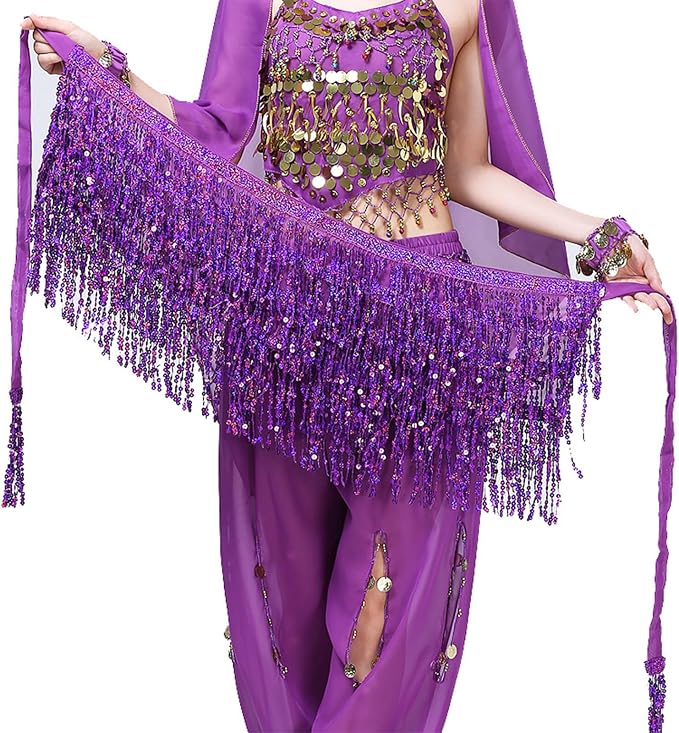SSDH Sequin Tassel Skirt Glitter Sparkly Fringe Belly Dance Hip Scarf Skirts Rave Party Belts Costume for Women