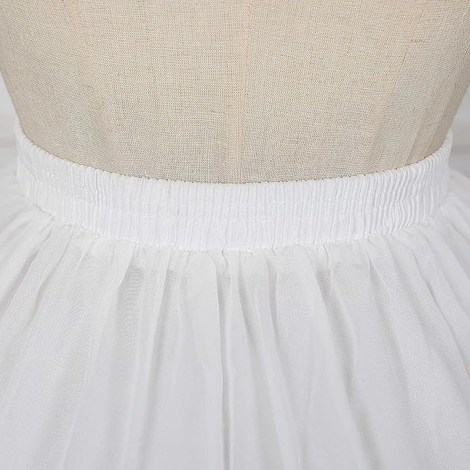 SSDH Women 2 Hoops Crinoline Short Lolita Petticoat White