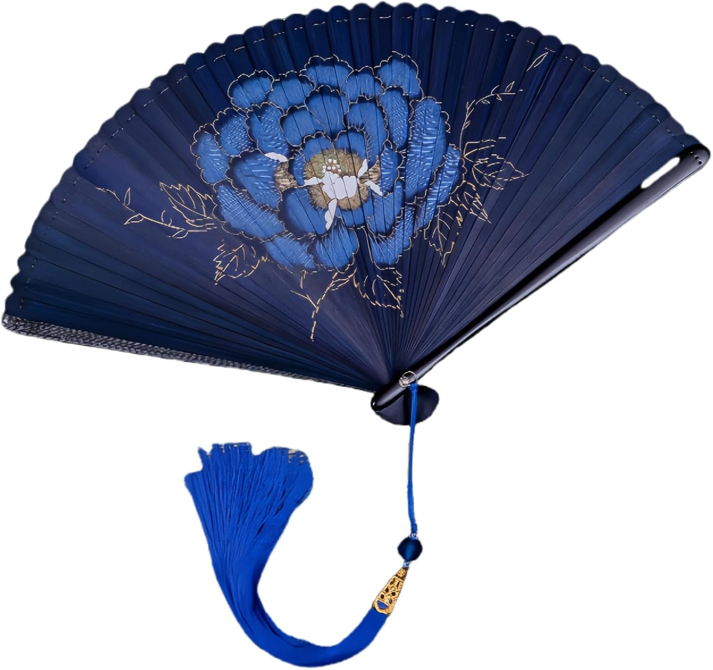 SSDH Bamboo Foldable Hand Fan, Handheld Folding Fan for Women