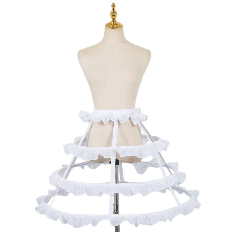 SSDH Girls Lolita Hollow Lotus Leaf Lace Bird Cage Fish Bone Skirt