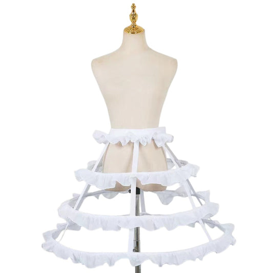 SSDH Girls Lolita Hollow Lotus Leaf Lace Bird Cage Fish Bone Skirt