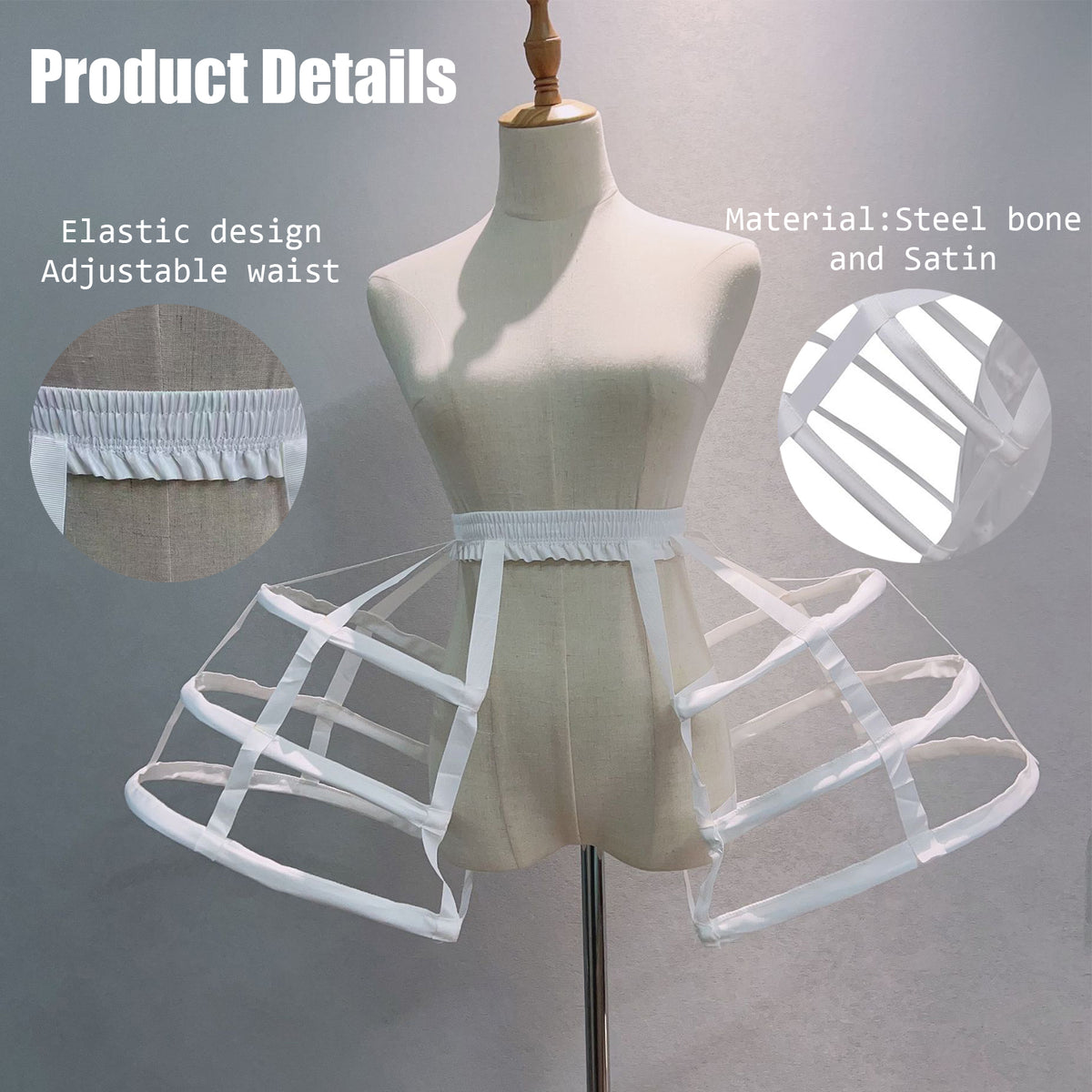SSDH Satin Cutout Four-Layer Bilateral Bird Cage Fishbone Crinoline Cosplay Violence Lolita Crinoline