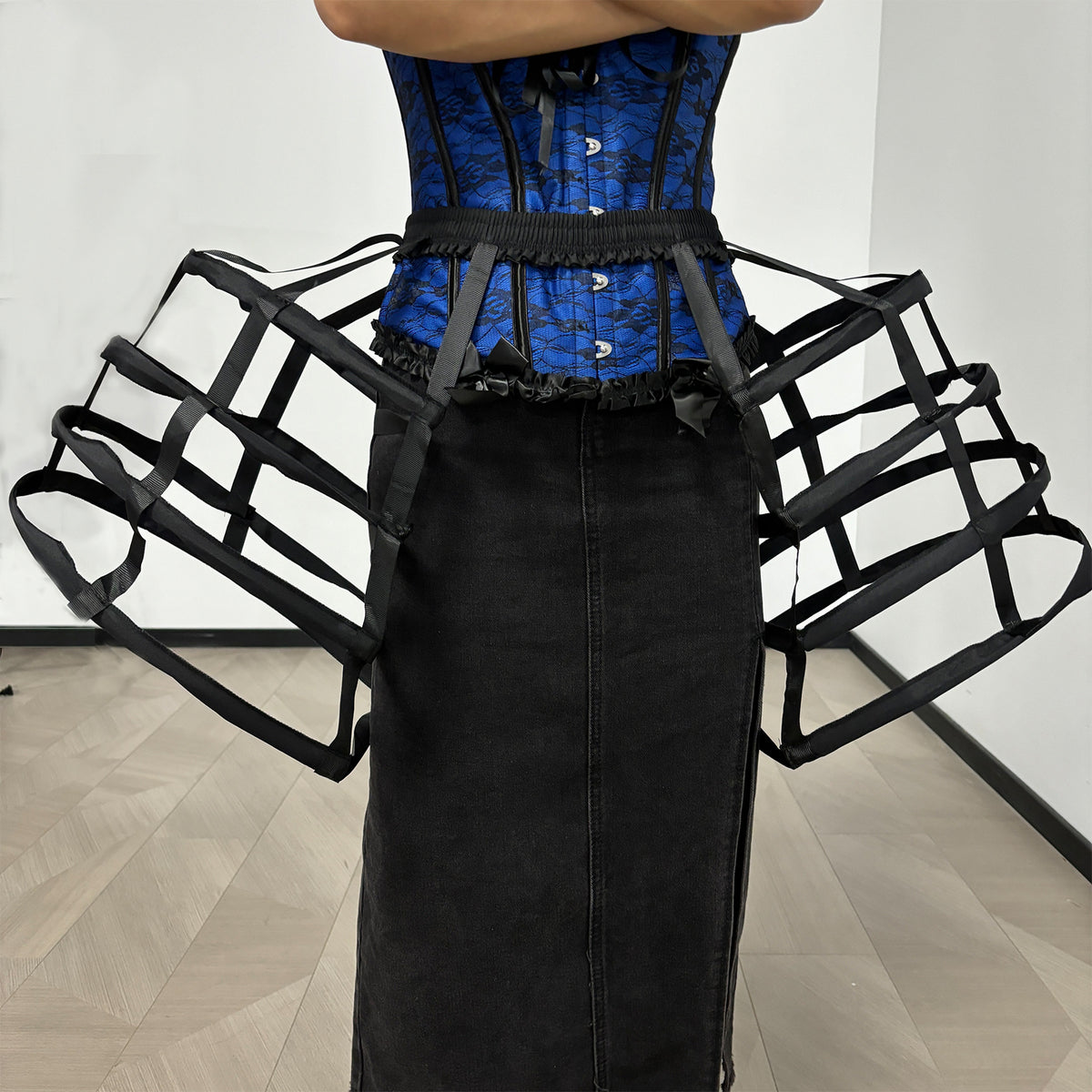 SSDH Satin Cutout Four-Layer Bilateral Bird Cage Fishbone Crinoline Cosplay Violence Lolita Crinoline