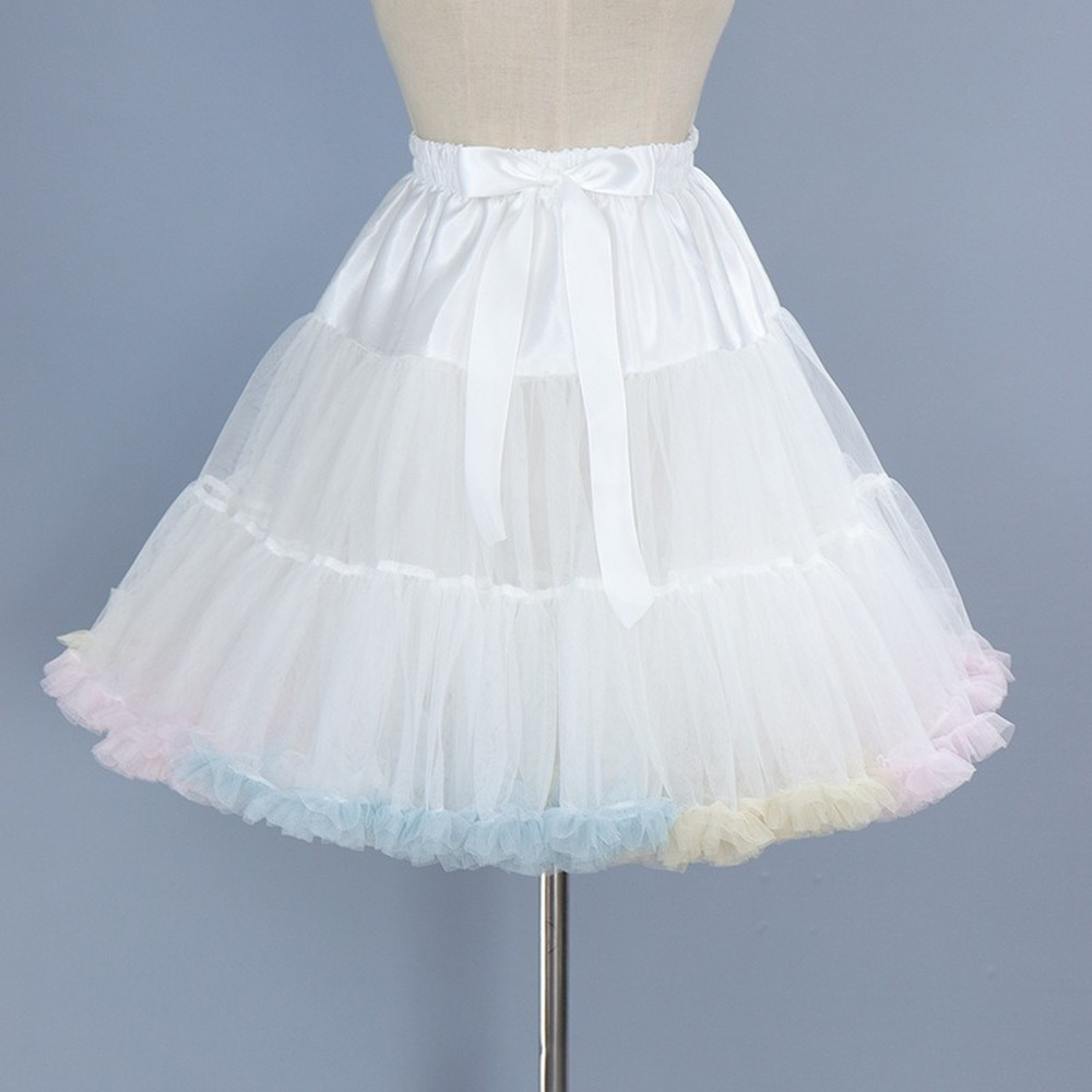 Women Lolita Fluffy Tutu Skirt Petticoat Cute Cosplay Crinoline Dance  Princess