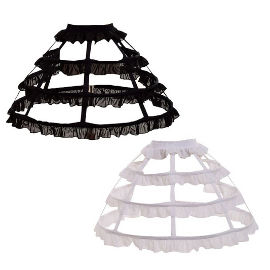 SSDH 3 Hoop Crinoline Cage Bustle Skirt Petticoat Wedding Bridal Bride Underskirt Accessories