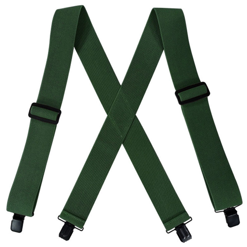 SSDH Mens Suspenders Very Strong 2" Wide 4 Clips Big and Tall Heavy Duty Braces X Style Adjustable Suspenders